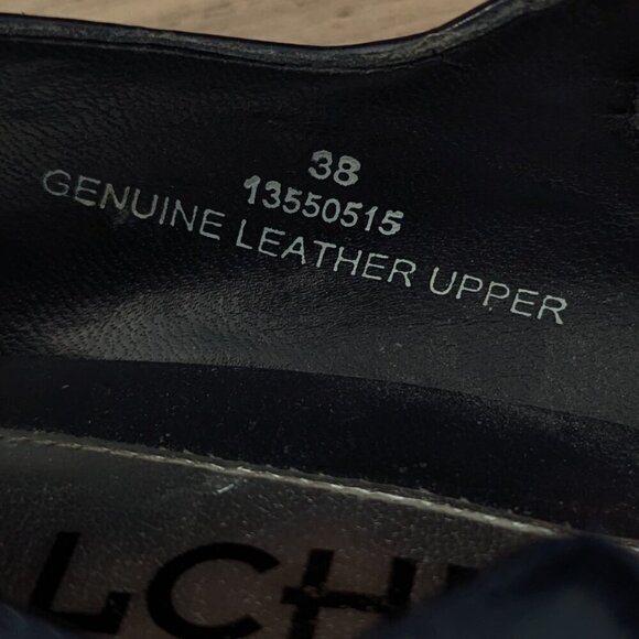 Vintage Blue Falchi Peep Toe Patent Mary Jane Strap Kitten Heels - Picture 7 of 10